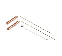 ComfyHarbor 2 varillas de cobre para adivinar detector de metales para agua, oro, tesoros, caza, radiestesia, herramientas con péndulo para geobiología, astrología, prospección de oro rosa (oro rosa)