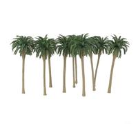 ComfyHarbor 20 árboles modelo de palma de coco a escala N, paisaje miniatura de resina plástica de 7 cm para diseño de tren, diorama de ferrocarril para decoración de paisaje de playa y bosque