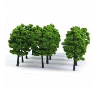ComfyHarbor 20 árboles modelo para trenes, ferrocarril, diorama de guerra, paisajes, paisajes, decoración de árbol artificial de plástico verde, 7 cm de altura para diseños de escala HO