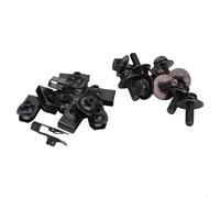 ComfyHarbor 20 piezas de cubierta inferior del motor para kit de clip de protección contra salpicaduras, clips de empuje M6 y tuercas en U para sujetadores de carrocería de parachoques de automóvil