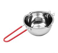 ComfyHarbor 304 Acero inoxidable Chocolate Melting Pot, con doble caño y gancho, para baño de agua, Espejo pulido queso mantequilla calentador, Para hornear,