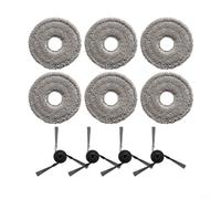 ComfyHarbor 4 cepillos laterales y 6 paños de fregona, para Dreame X50s Pro, Matrix10 y para MATRIX 10 para aspiradora Ultra Robot, para una limpieza eficiente de los bordes