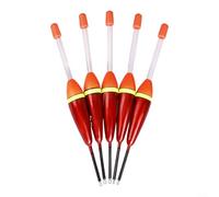 ComfyHarbor 5 boyas verticales de pesca de carpa, flotador llamativo de cola audaz, alta sensibilidad para aguas poco profundas, aparejos de pesca salvajes 4/5/6 g, plástico rojo 13,5-15 cm (5 g)