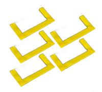 ComfyHarbor 5 cubiertas transparentes de PVC para señuelos de pesca, protector de cebo con fuerte adherencia para un almacenamiento seguro y organizado de equipos de pesca (amarillo grande)