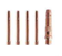 ComfyHarbor 5 piezas de cuerpo de cobre de 2,4 mm, para antorcha TIG WP serie 17/18/26, soporte 10N32 con puntas 10N24, kit de accesorios de soldadura refrigerado por agua por aire