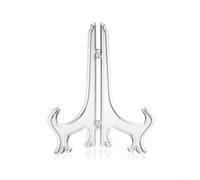 ComfyHarbor 5 soportes de caballete plegables transparentes, estantes triangulares estables para fotos, tarjetas de arte, coleccionables, soportes multiusos de 3/5 pulgadas para decoración del hogar