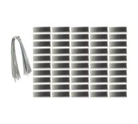 ComfyHarbor 50 etiquetas de metal para nombre de plantas, marcadores de aluminio reutilizables de 82 x 25 mm con alambre, para etiquetado de jardín botánico al aire libre