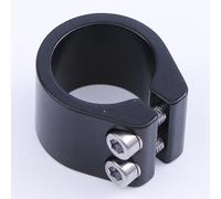 ComfyHarbor Abrazadera de tija de sillín de doble perno de 34,9 mm, resistente, aleación forjada, para bicicletas de carretera de montaña, bicicletas de la vieja escuela, scooters, fijación segura del