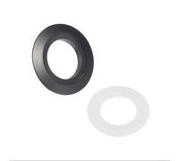 ComfyHarbor Adaptador de botón de descarga doble para inodoro, kit de conversión de tanque de 38 mm a 48 mm y 58 mm con placa reversible, apto para reparación de baño, para parche de plástico en negro