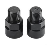 ComfyHarbor Adaptador de pedal de bicicleta, 2 unidades, extensor de manivela de aleación de aluminio para conversión de 9/16 pulgadas a 1/2 pulgada, negro
