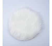 ComfyHarbor Alfombra redonda de imitación suave, para dormitorio, sala de estar, sofá, silla, escritorio, decoración del hogar, color blanco y gris, 30 cm, 50 cm (blanco 30 cm)