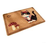ComfyHarbor Alfombrilla absorbente grande de 40 x 60 cm, diseño de secado | Material de cachemira de imitación, sensación térmica cálida, perfecta para invierno, opciones rojas o azules