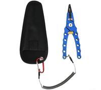 ComfyHarbor Alicates de pesca, herramientas de señuelo multifuncionales, para removedor de ganchos, abridor de anillos, línea, crimpadora de peso, mango de aleación de aluminio, con bloqueo