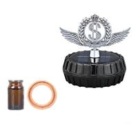 ComfyHarbor Ambientador solar para coche, adorno giratorio, para águila, cohete, pegaso, decoración con energía solar, difusor de fragancia interior automático, con aromas de extracto de plantas (D)