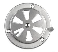 ComfyHarbor Amortiguador de ventilación de escape ajustable, construcción de acero inoxidable para parrillas de barbacoa, piezas de repuesto compatibles con hornos de barbacoa al aire libre, plata 9,5