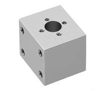 ComfyHarbor Asiento de conversión de tuerca trapezoidal T8, bloque de aluminio para impresora 3D/, control de movimiento con fácil instalación, plateado 40 x 40 x 30 mm compatible con CNC