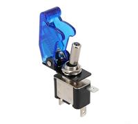 ComfyHarbor ASW-07D Interruptor basculante LED con cubierta protectora, 12 V 20 A encendido/apagado para palanca para coche, barco, camión, SUV, para ATV, motocicleta, RV, sistema de control de