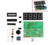 ComfyHarbor AT89C2051 Reloj digital DIY Kit de soldadura, pantalla LED roja de 0.56 pulgadas, tablero de práctica PCB FR-4, para aprendizaje electrónico y entrenamiento de habilidades