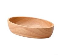 ComfyHarbor Bandeja ovalada de madera para servir, cuenco de madera de goma natural en forma de barco para platos de cena, aperitivos, frutas secas, sushi, vajilla de cocina hecha a mano para fiestas