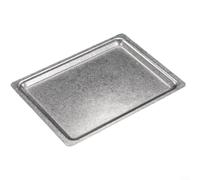 ComfyHarbor Bandeja rectangular de acero inoxidable, plato rústico vintage de borde ancho para carne, barbacoa, aperitivos, fácil de limpiar, apto para lavavajillas, 30 x 22 cm, dorado (gris)