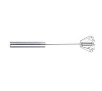 ComfyHarbor Batidor de mano de acero inoxidable, batidor de huevos giratorio manual tipo empuje para mezclar masa, crema y salsas, herramienta de cocina resistente al óxido, para una fácil limpieza