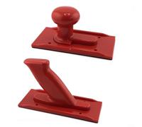 ComfyHarbor Bloque de empuje de seguridad para carpintería, paquete de 2 asas antideslizantes de ABS con agarre ergonómico para sierra de mesa y cepilladora, alta visibilidad, naranja, rojo, amarillo
