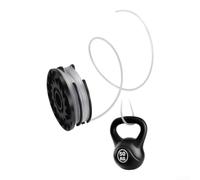 ComfyHarbor Bobinas de Hilo para parkside 8uds + 2 Tapas Nylon Bobinas de | 8 bobinas más 2 tapas, hilo nylon poliamida , para ajuste perfecto para parkside, para corte para limpio jardín