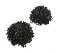 ComfyHarbor Bola de topiario artificial, bola de hierba para colgar decoración del jardín del hogar, follaje de plástico con efecto de hoja realista, diseño extraíble para paisajismo interior y