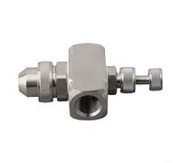 ComfyHarbor Boquilla atomizadora de aire 1/4 BSPT, punta de pulverización de nebulización de baja presión de acero inoxidable 304 con aguja ajustable para humidificación de enfriamiento, cono de 30