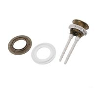 ComfyHarbor Botón de doble descarga para tanque de inodoro para cubierta de 38 mm, 48 mm y 58 mm, botón de repuesto de plástico que ahorra agua con parche de conversión, para una fácil instalación de