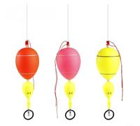 ComfyHarbor Boya de pesca en el mar, flotador de pesca en roca con 2 agujeros luminosos para 3 mm/4,5 mm, diseño grande anticolisión, carga de 2,5 g, 18 cm, naranja, amarillo y rosa (rosa)
