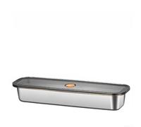 ComfyHarbor Caja de almacenamiento de fideos de acero inoxidable 304, recipiente hermético al vacío con válvula de silicona y anillo a prueba de fugas para pasta, espaguetis, organización de alimentos