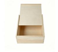 ComfyHarbor Caja de almacenamiento de madera, con tapa deslizante, para manualidades, pasatiempos, recuerdos de boda, organización de joyas, escritorio de oficina en casa, decoración de sala de estar