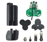 ComfyHarbor Caja de plástico de la batería Shell con placa de protección de carga PCB para BAT411 BAT420 Li-ion Batería Pack Repair Assembly 3-Core 87x40x45mm