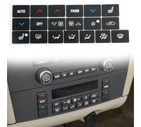 ComfyHarbor Calcomanía de reparación de botón de control de clima A/C, para Buick para LACROSSE 2005-2009, superposición de vinilo de alta calidad, con letras blancas para restaurar la visibilidad del