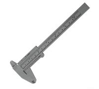 ComfyHarbor Calibrador vernier de plástico de 0 a 150 mm, herramienta de medición de doble escala para joyería, escuela y bricolaje antiguo, verde (gris)