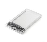 ComfyHarbor Carcasa de disco duro externo USB 3.0 de 2.5 pulgadas, 5 Gbps para SATA a USB HDD SSD con diseño deslizante sin herramientas para laptop, para Windows, OS, negro (USB 3.0 blanco)
