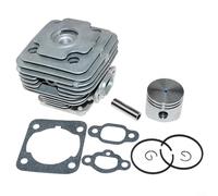 ComfyHarbor Cilindro para kit de pistón para Mac 741, BC420, Spartan 424,440,441, OM43, para EFCO 8410, para piezas de desbrozadora OLEO-MAC,Montaje de revestimiento de motor de hierro fundido con