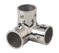 ComfyHarbor Codo en T de acero inoxidable 316 para barandilla marina de 90 grados para cubierta de tubería de 22/25/30/32 mm, conector de riel de cabina de barco resistente (22 mm)