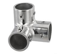 ComfyHarbor Codo en T de acero inoxidable 316 para barandilla marina de 90 grados para cubierta de tubería de 22/25/30/32 mm, conector de riel de cabina de barco resistente (25 mm)