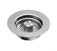 ComfyHarbor Colador de drenaje de fregadero de cocina de acero inoxidable, cesta antiobstrucción 3 en 1, con función desodorizante, para una captura eficaz de desechos y drenaje rápido en el hogar (1)