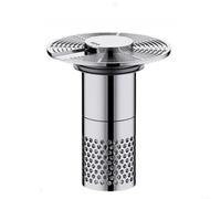 ComfyHarbor Colador de drenaje para fregadero de baño, recogedor de pelo de acero inoxidable con cierre automático de apertura y cierre de agua, filtro antiobstrucción extraíble para desagües de 32-50