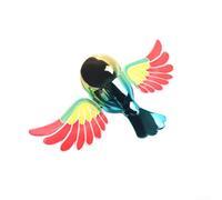 ComfyHarbor Colorido pájaro volador adorno de coche con alas aleteando, decoración de coche de PVC para salpicadero o casco del vehículo, accesorio divertido al aire libre (rojo)