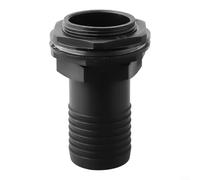 ComfyHarbor Conector de desbordamiento de 1 pulgada para tanque de agua con tuerca y arandela, se adapta a tubos de desbordamiento de 1 pulgada, rosca BSPM de 3/4 a junta de lluvia de jardín de 1 púa