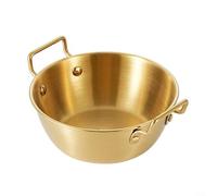 ComfyHarbor Cuenco de acero inoxidable 304 con doble mango con acabado para fideos, ensaladas, aperitivos o papas fritas, resistente al óxido y apto para lavavajillas (13 cm)