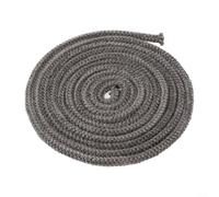 ComfyHarbor Cuerda de sellado de fibra de vidrio negra para puerta de estufa de 8 mm x 300 cm de alto para leña, quemador de leña, chimenea, caldera, horno de repuesto (8 mm x)