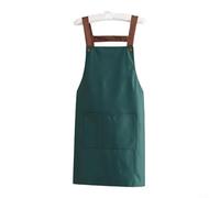 ComfyHarbor Delantal ajustable resistente al agua con 2 bolsillos, delantal de cocina de PVC, para hombres y mujeres, delantal para hornear y tareas de taller (oscuro)