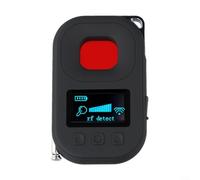 ComfyHarbor Detector de cámara, escáner de señal RF inalámbrico con EMF y detección, barredoras antiespía, para dispositivos de escucha GPS, sensibilidad ajustable, negro