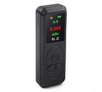 ComfyHarbor Detector de radiación nuclear estilo pluma con pantalla OLED Alarma visual audible Monitoreo de rayos X Beta Gamma 0.08-50 msv/h 50H Batería recargable portátil negro Uso de la oficina del