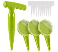 ComfyHarbor Dispensador de siembra de plantas de mano, ajustable para herramienta DIAL, para huerto de flores, manual portátil, con etiquetas, para una distribución uniforme eficiente y alta
